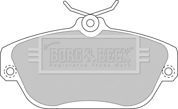 BORG & BECK stabdžių trinkelių rinkinys, diskinis stabdys BBP1157